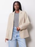 Albaray Relaxed Fit Tailored Single Breasted Blazer, Stone