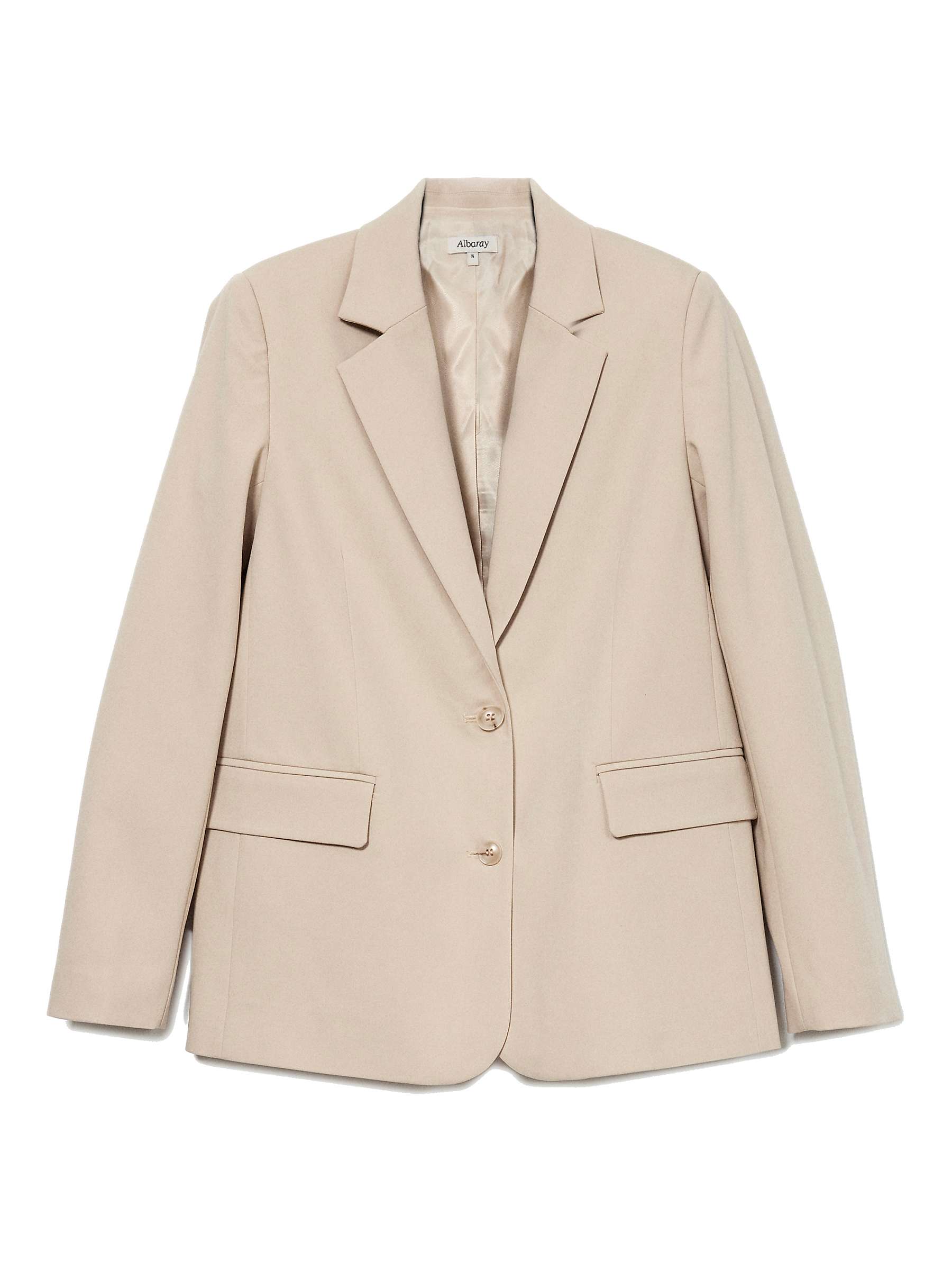 Buy Albaray Relaxed Fit Tailored Single Breasted Blazer, Stone Online at johnlewis.com