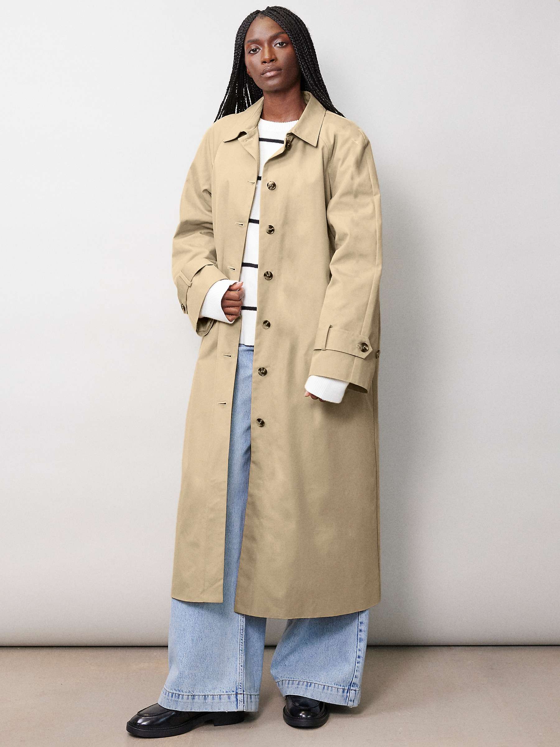 Buy Albaray Relaxed Trench Coat, Stone Online at johnlewis.com