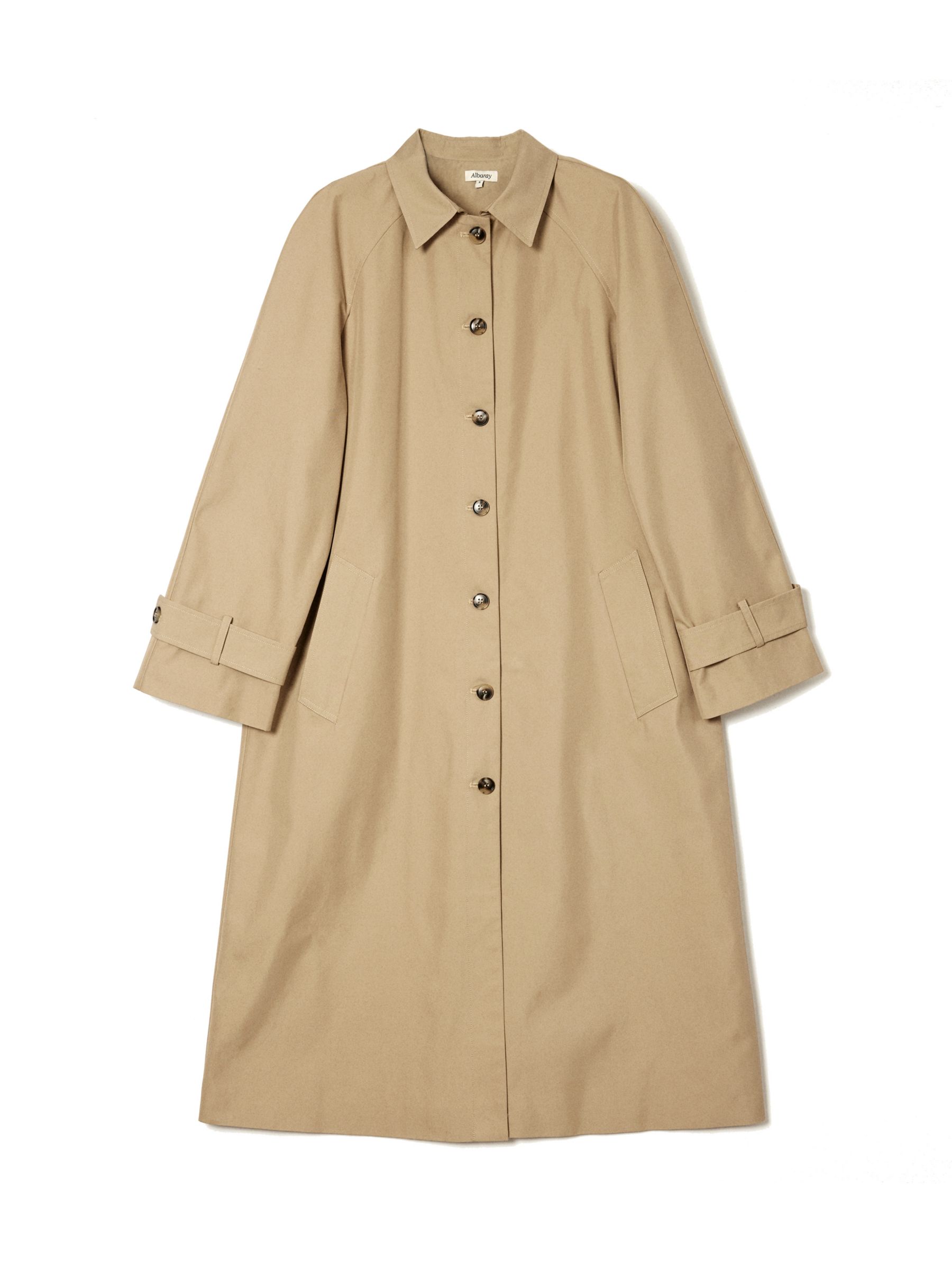 Albaray Relaxed Trench Coat, Stone at John Lewis & Partners