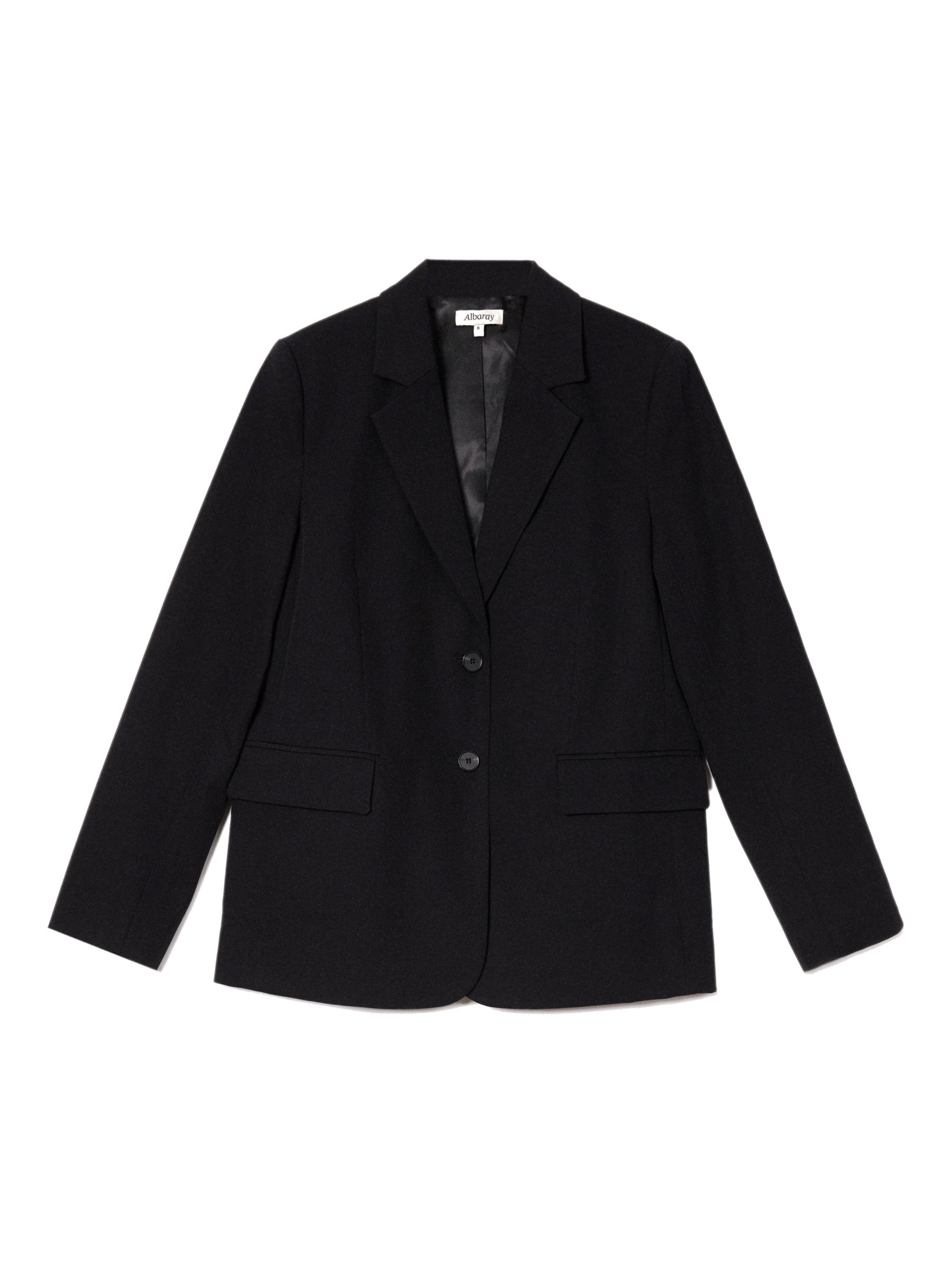 Albaray Relaxed Tailored Jacket, Black at John Lewis & Partners