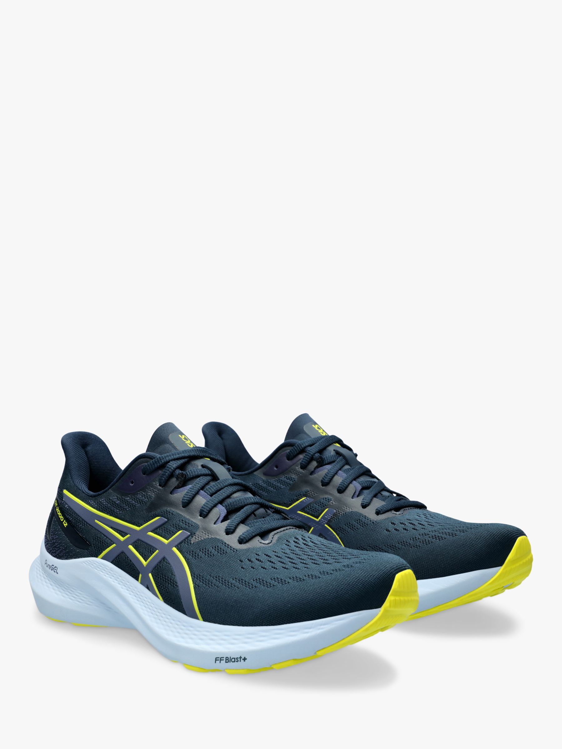 ASICS GT-2000 12 Men's Running Shoes, Blue/Yellow, 7