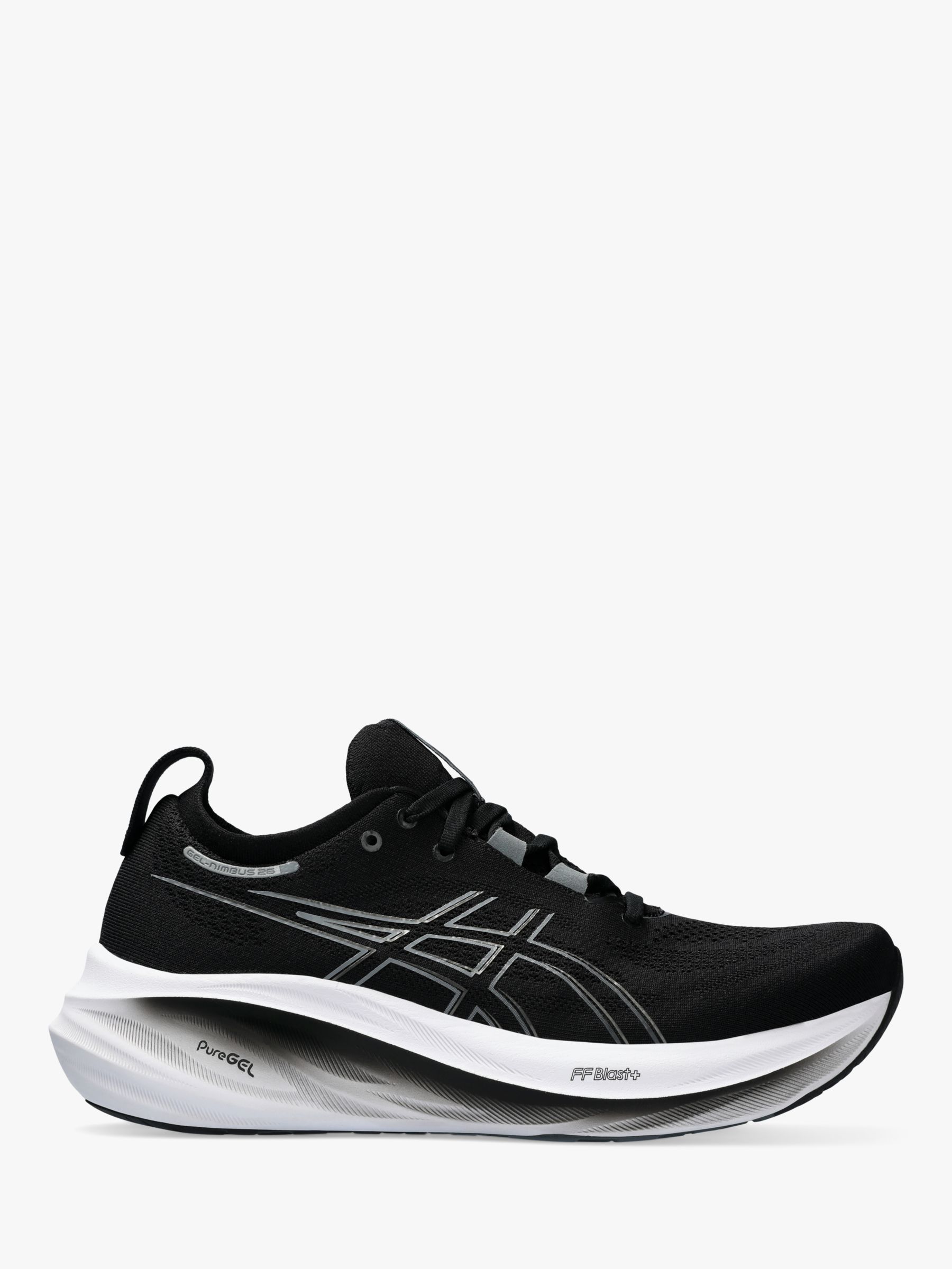 ASICS GEL-NIMBUS 26 Men's Running Shoes, Black/Graphite Grey at John Lewis  & Partners