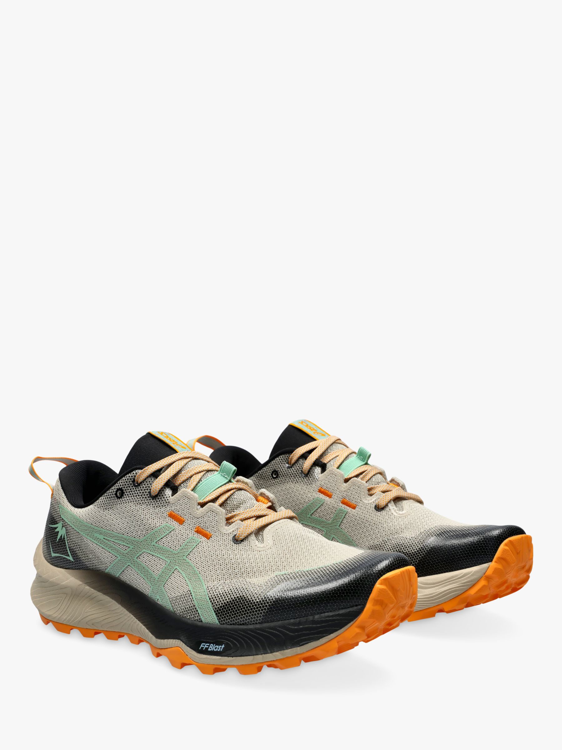 ASICS GEL-TRABUCO 12 Men's Running Shoes, Grey/Dark Mint, 8