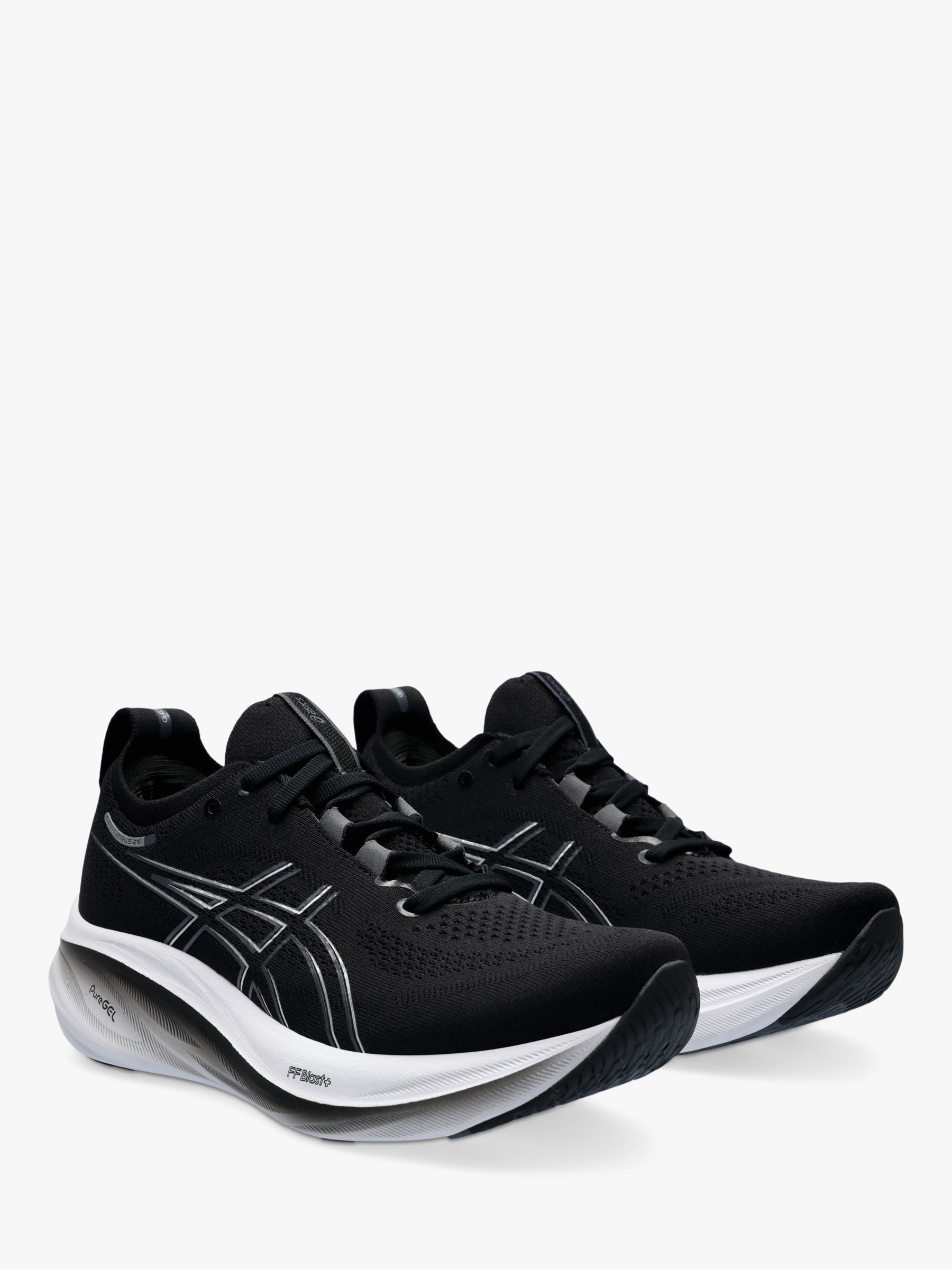 ASICS GEL-NIMBUS 26 Women's Running Shoes, Black/ Grey, 5.5
