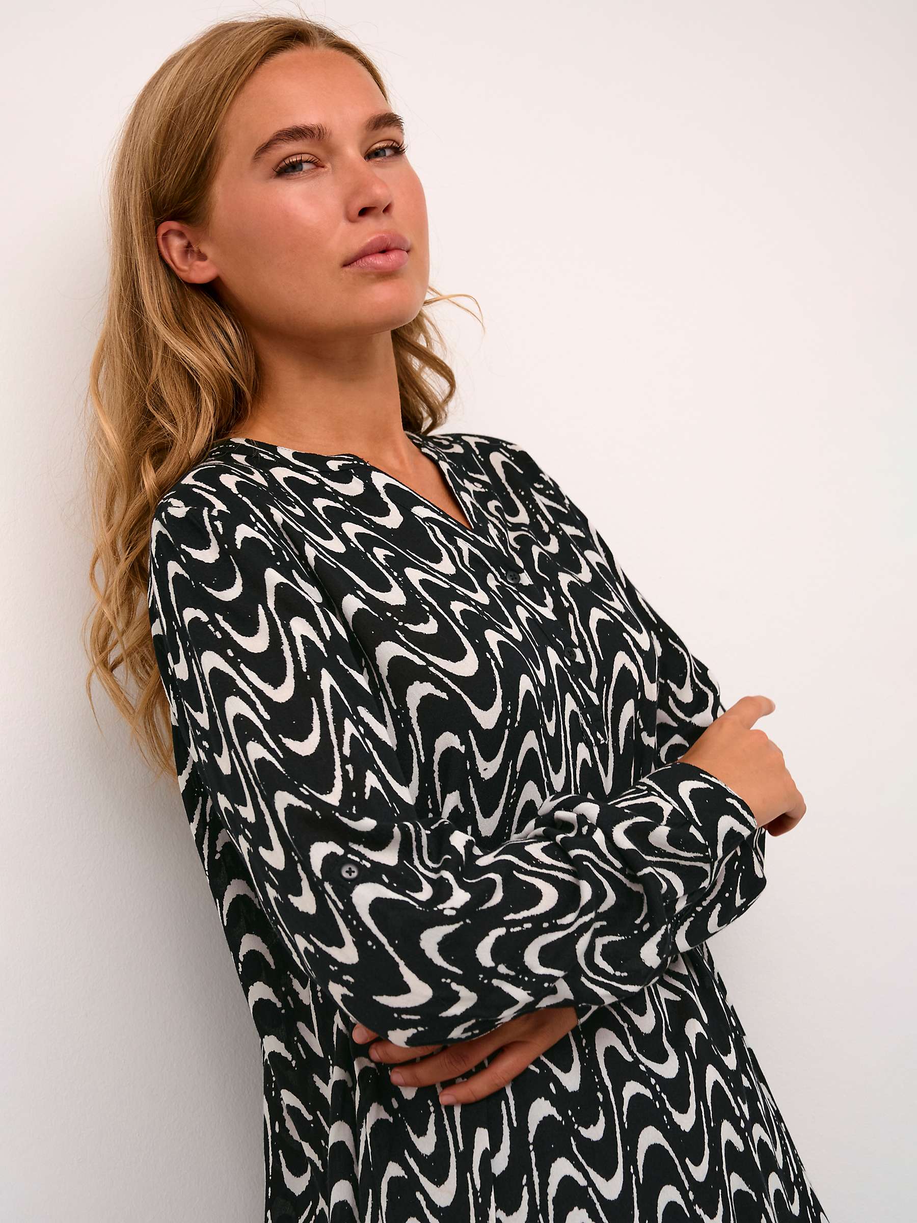 Buy KAFFE Mira Weave Tunic Top Online at johnlewis.com
