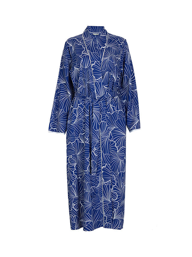 Nora Rose by Cyberjammies Ceclia Shell Geometric Print Dressing Gown, Navy