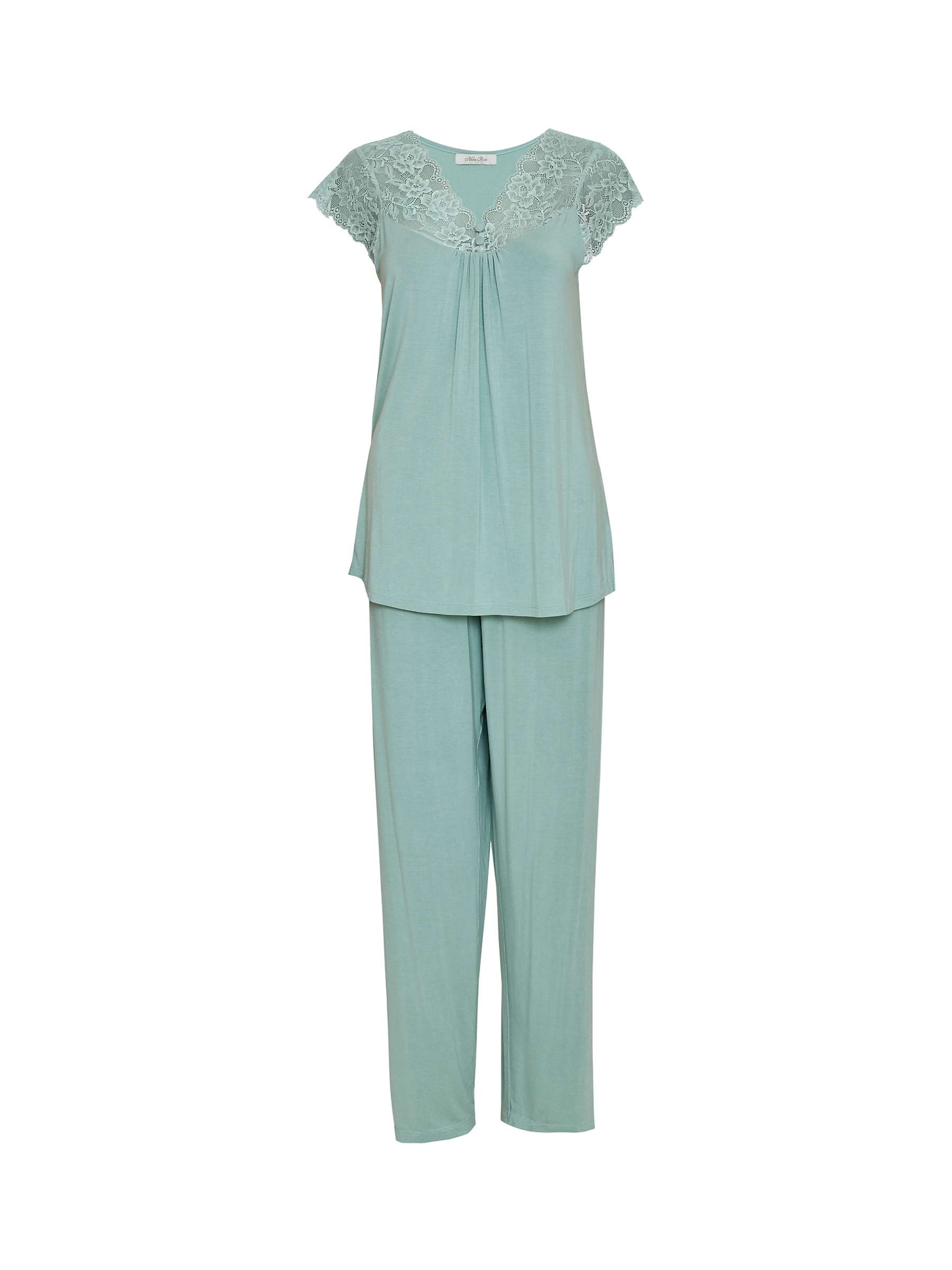 Buy Cyberjammies Julia Jersey Knit Lace Pyjama Set, Sage Online at johnlewis.com