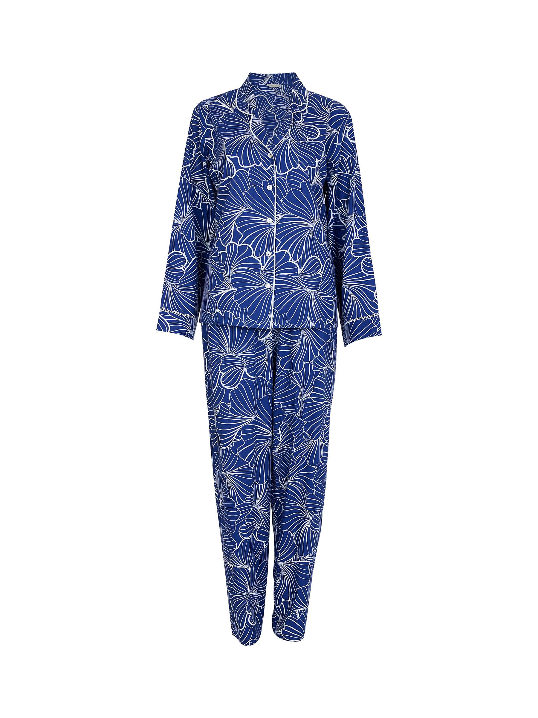 Buy Nora Rose by Cyberjammies Cecila Shell Geometric Shirt Long Pyjama Set, Navy Online at johnlewis.com