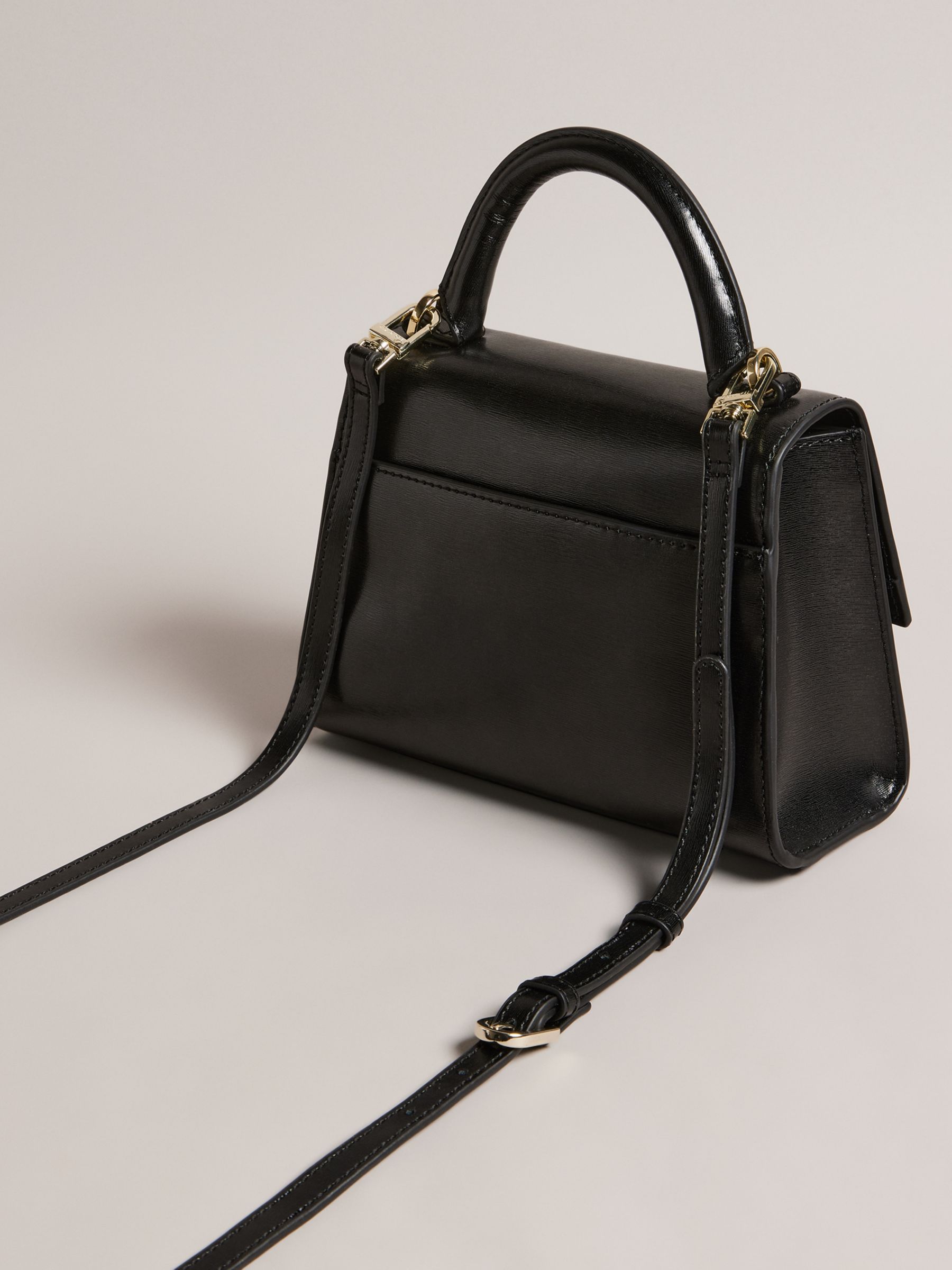 Ted Baker Baelli Bow Detail Mini Top Handle Bag, Black at John Lewis ...