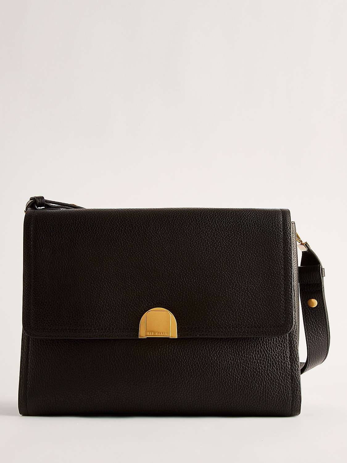 Buy Ted Baker Imilily Lock Detail Large Leather Shoulder Bag Online at johnlewis.com