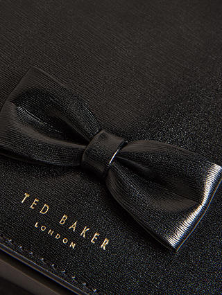 Ted Baker Bow Detail Leather Cross Body Bag, Black