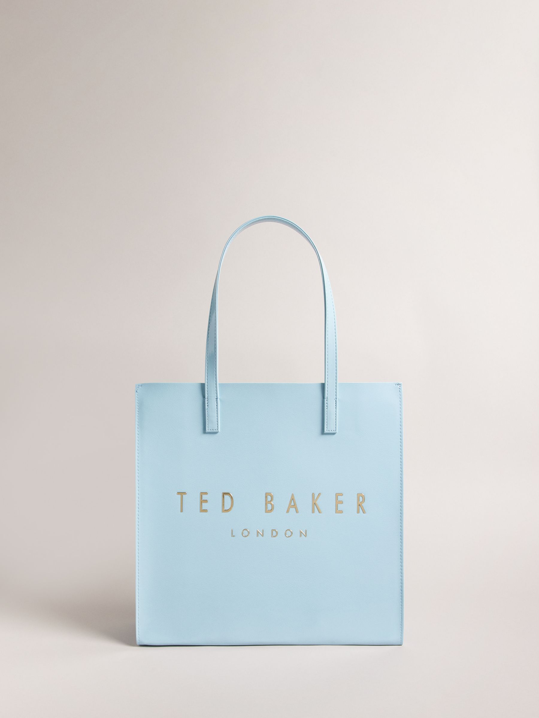 Buy Ted Baker Crinkon Crinkle Large Icon Tote Bag, Light Blue Online at johnlewis.com