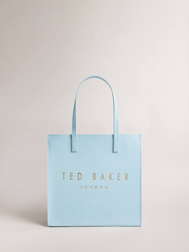 Ted Baker Crinkon Crinkle Large Icon Tote Bag, Light Blue