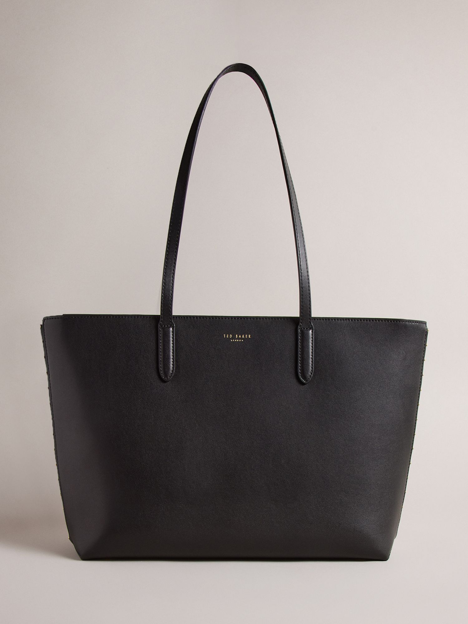 Ted Baker Kahlaa Studded Leather Tote Bag, Black, One Size