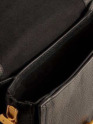 Ted Baker Imielly Leather Lock Detail Baguette Shoulder Bag, Black