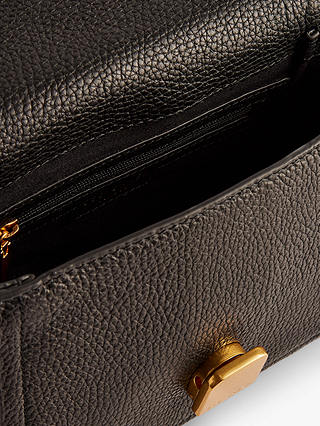Ted Baker Imilda Lock Detail Small Leather Satchel Bag, Black