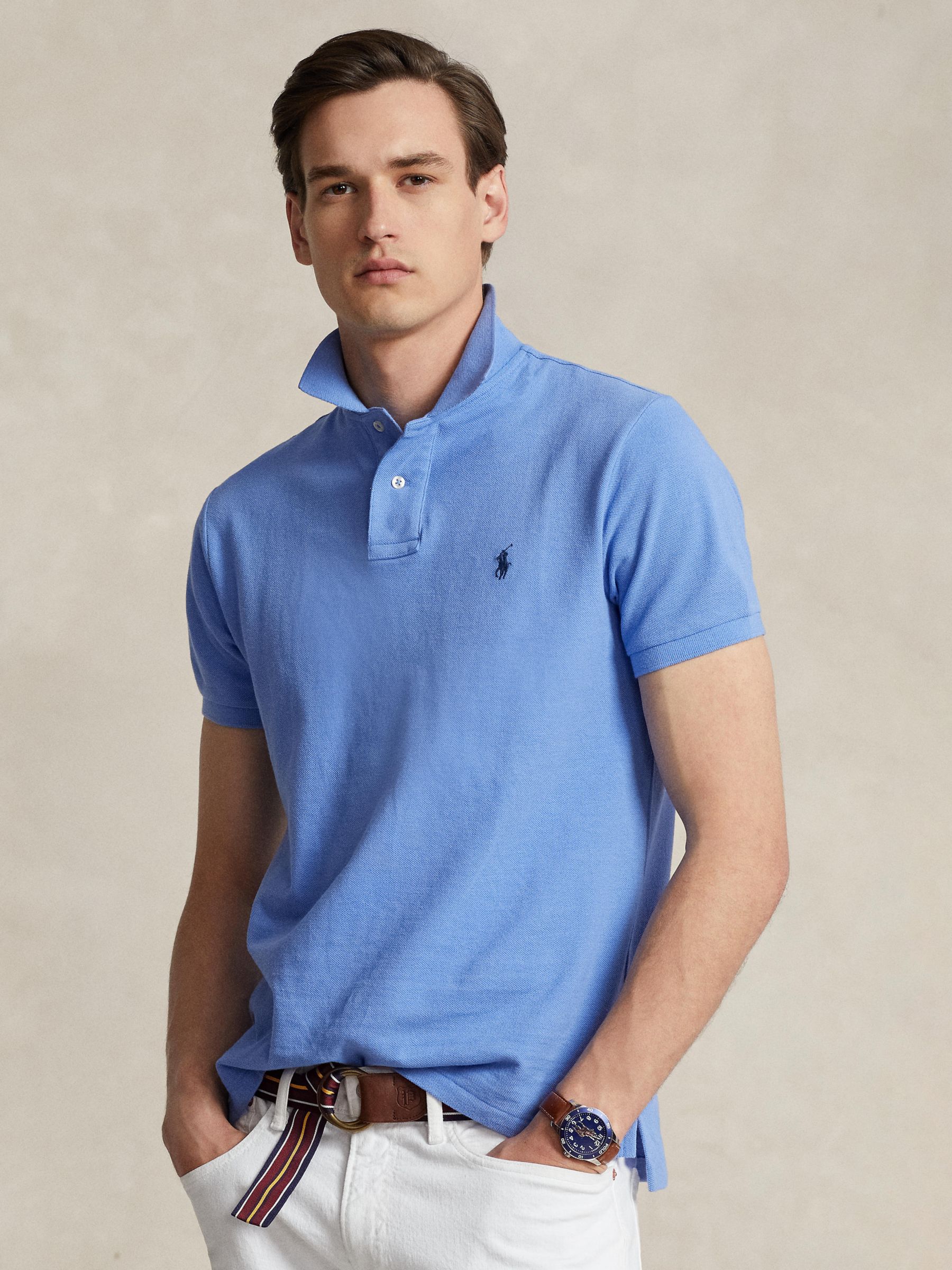 Buy Polo Ralph Lauren Short Sleeve Custom Slim Fit Polo Shirt Online at johnlewis.com