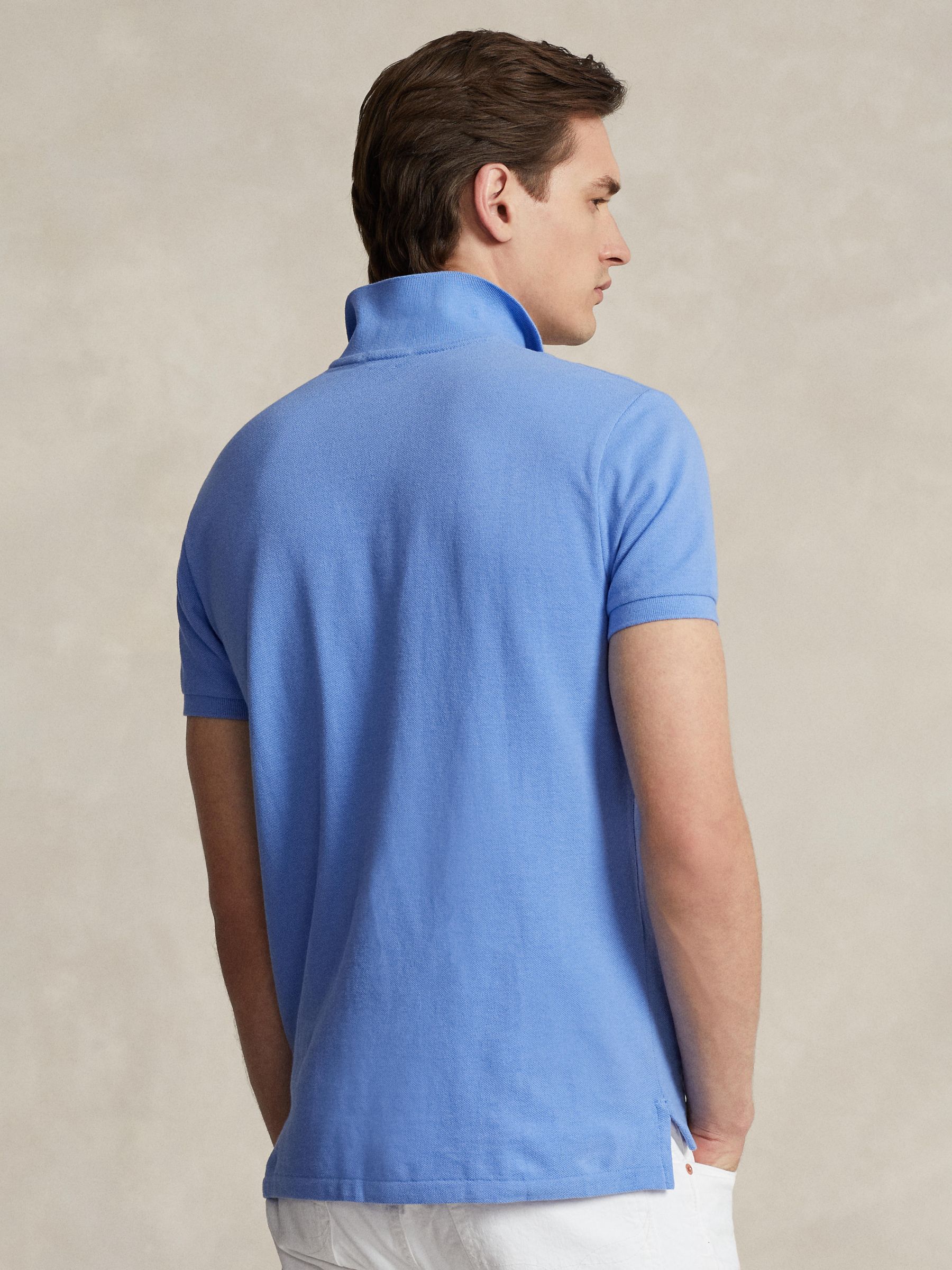 Polo Ralph Lauren Short Sleeve Custom Slim Polo Shirt, Harbor Island Blue, XXL