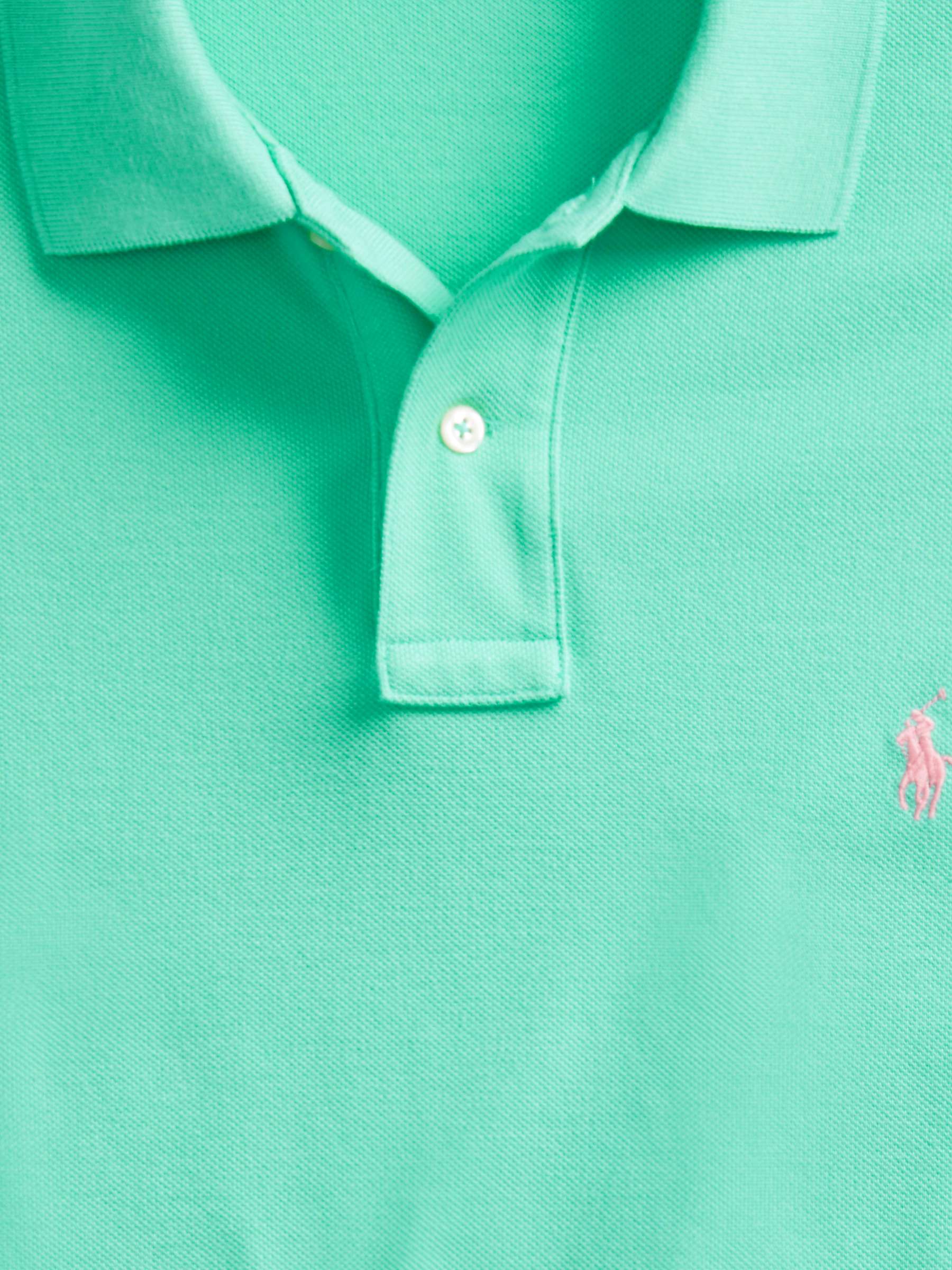 Polo Ralph Lauren Short Sleeve Custom Slim Fit Polo Shirt, Sunset Green ...