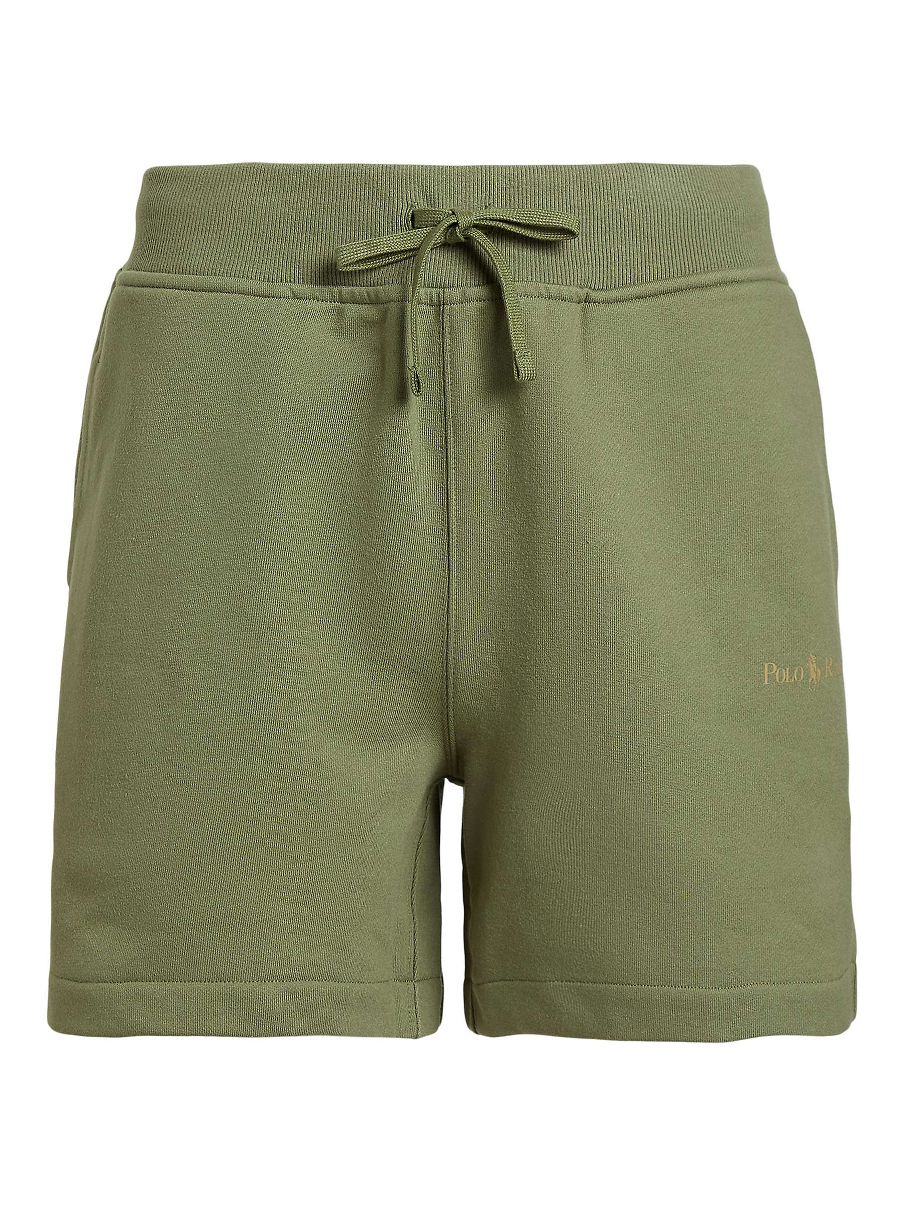 Buy Ralph Lauren Heavyweight Logo Fleece Shorts, Tree Green Online at johnlewis.com