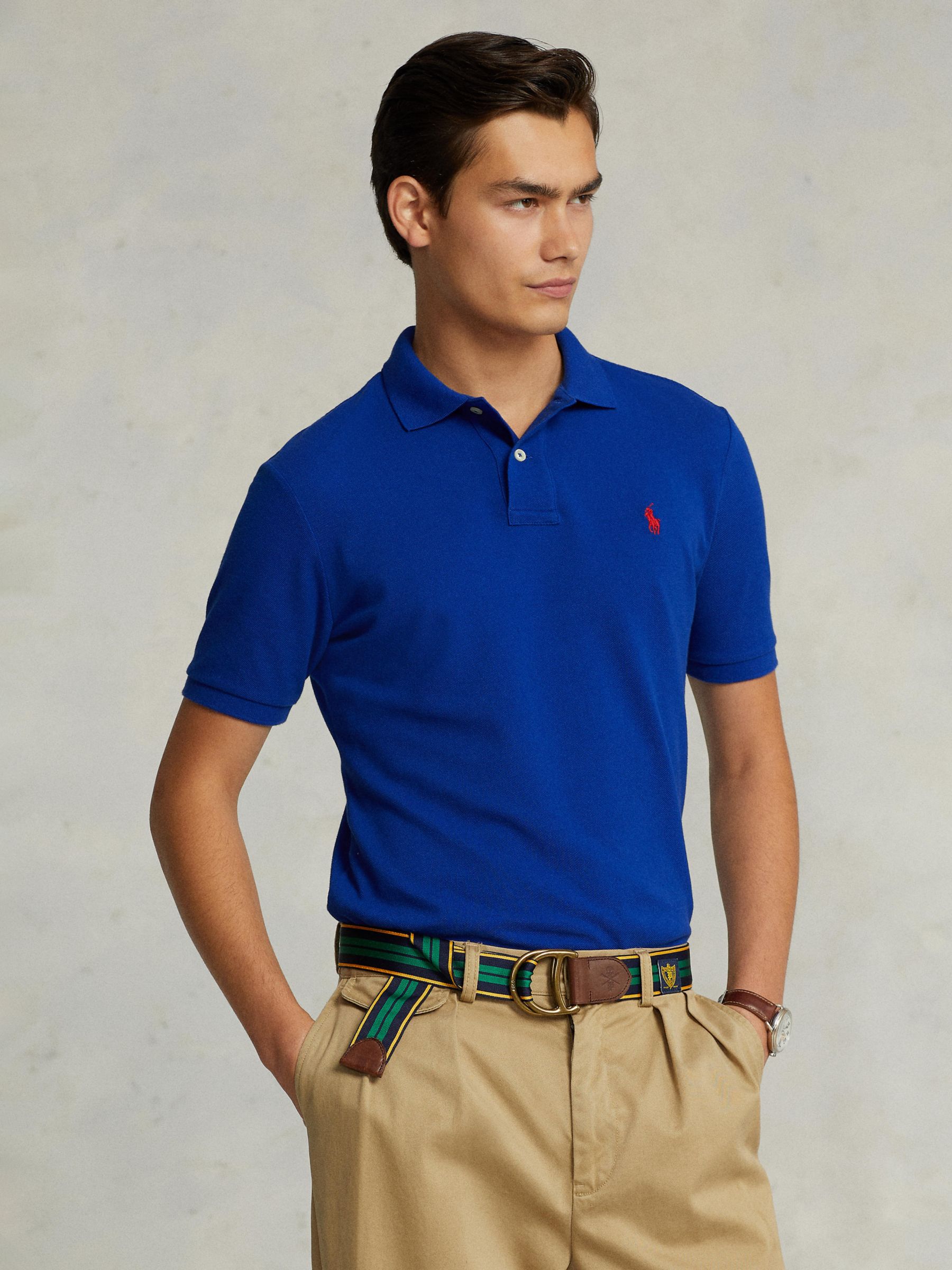 Polo Ralph Lauren Short Sleeve Custom Slim Fit Polo Shirt, Heritage ...