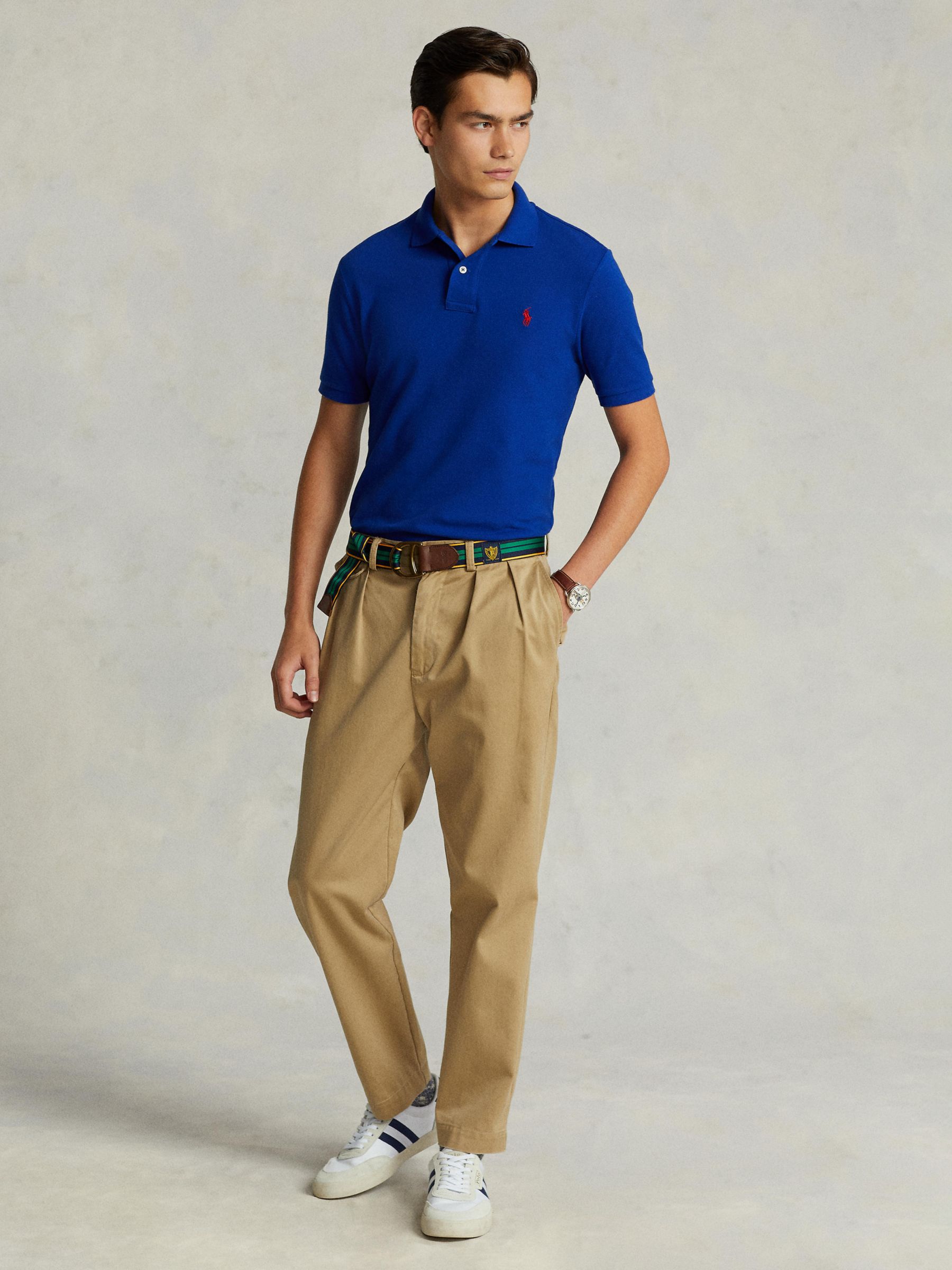 Polo Ralph Lauren Short Sleeve Custom Slim Polo Shirt, Heritage Royal, S