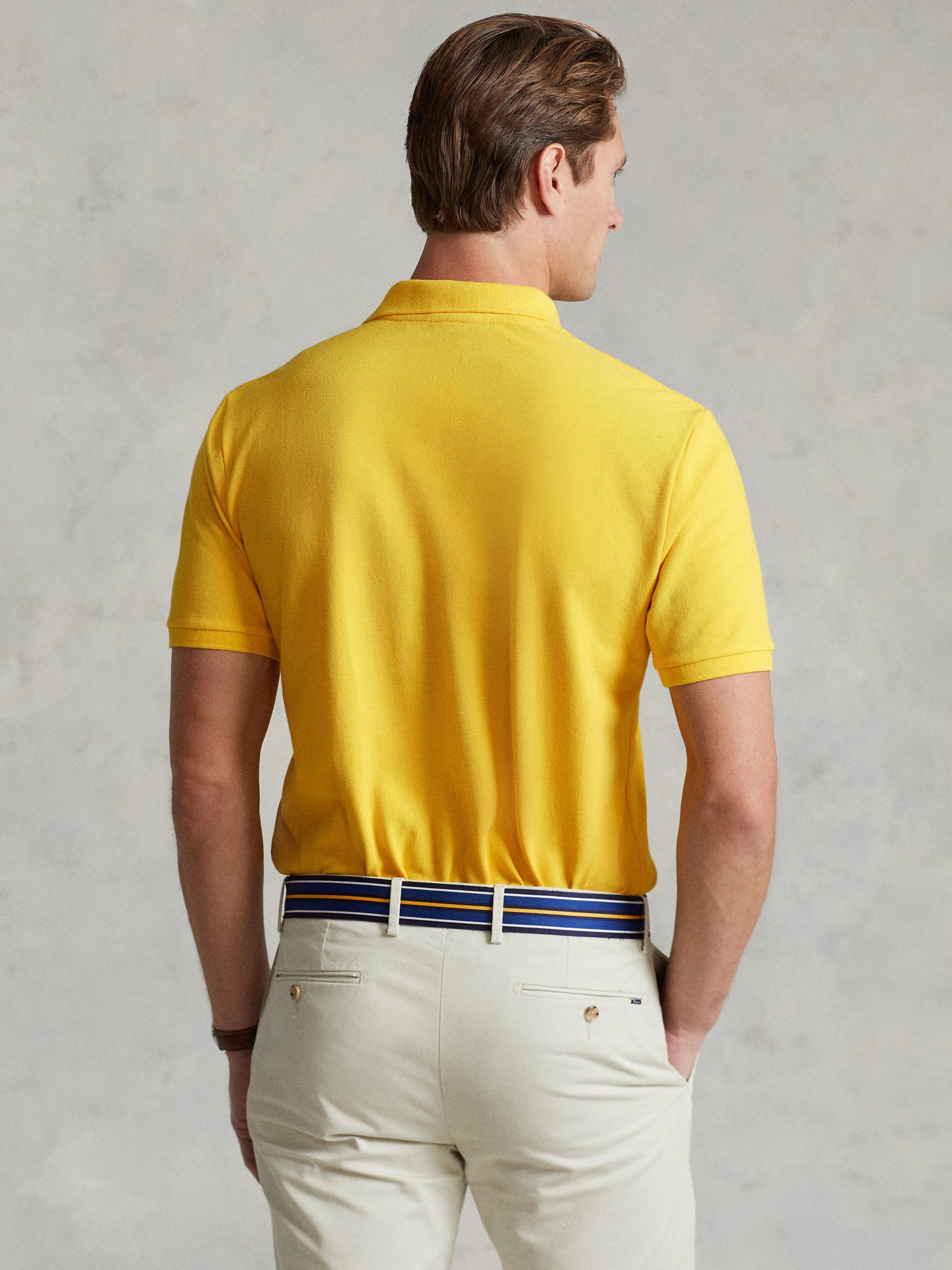 Polo Ralph Lauren Short Sleeve Custom Slim Polo Shirt, Yellowfin, S