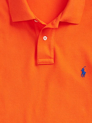 Polo Ralph Lauren Short Sleeve Custom Slim Fit Polo Shirt, Sailing Orange
