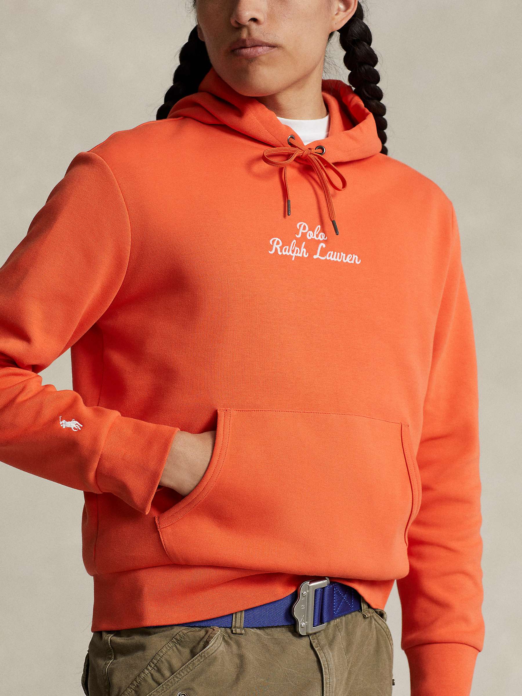 Buy Polo Ralph Lauren Logo Double Knit Hoodie Online at johnlewis.com