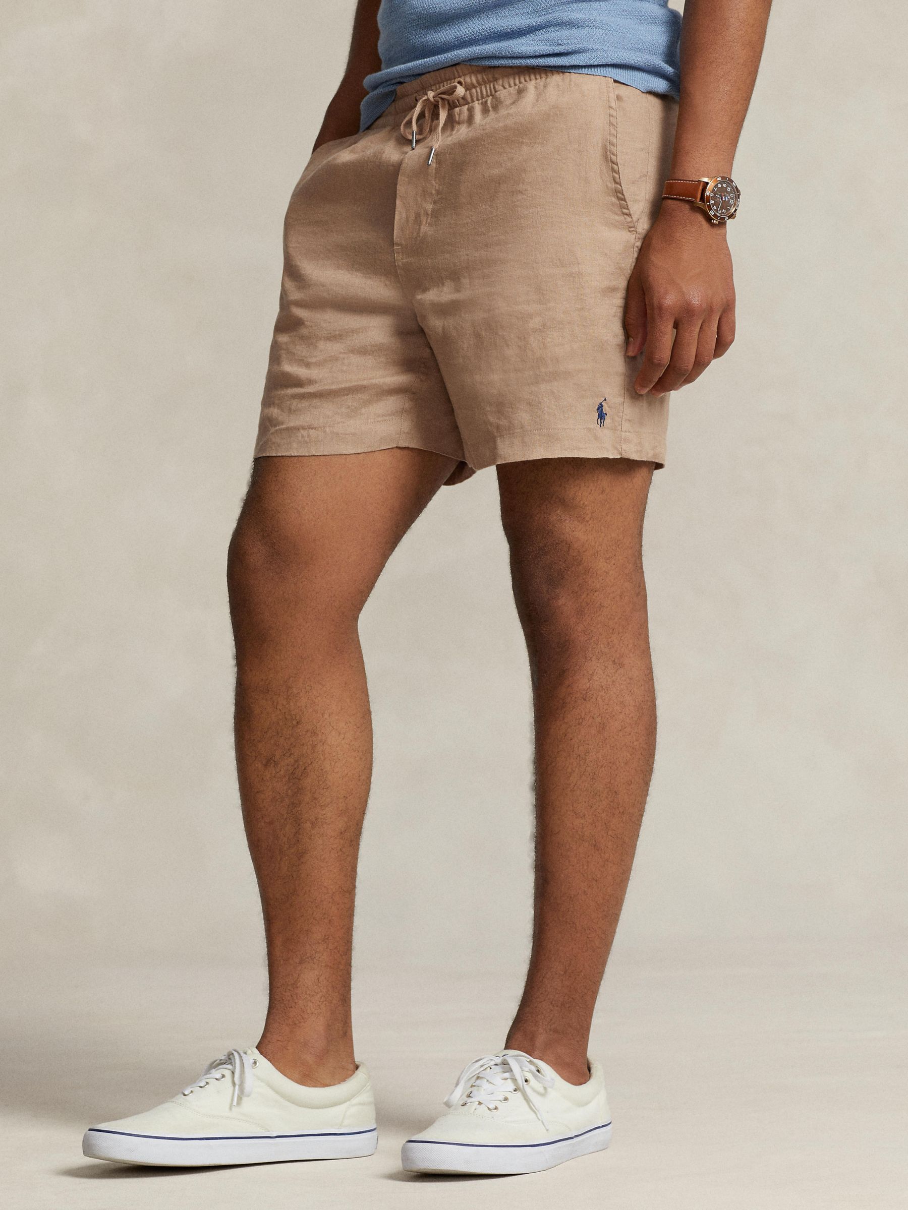 Ralph Lauren Polo Prepseter Linen Shorts, Vintage Khaki, S