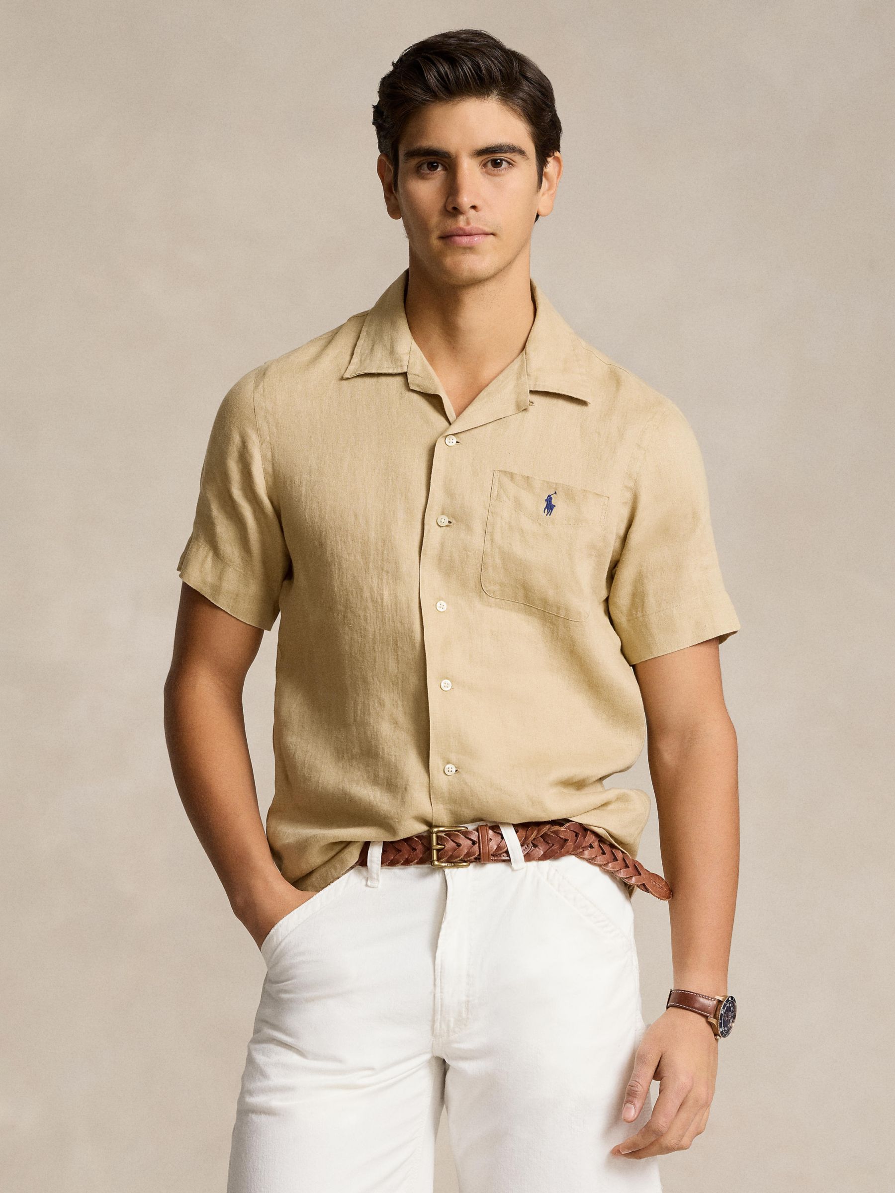 Polo Ralph Lauren Linen Shirt, Vintage Khaki, M