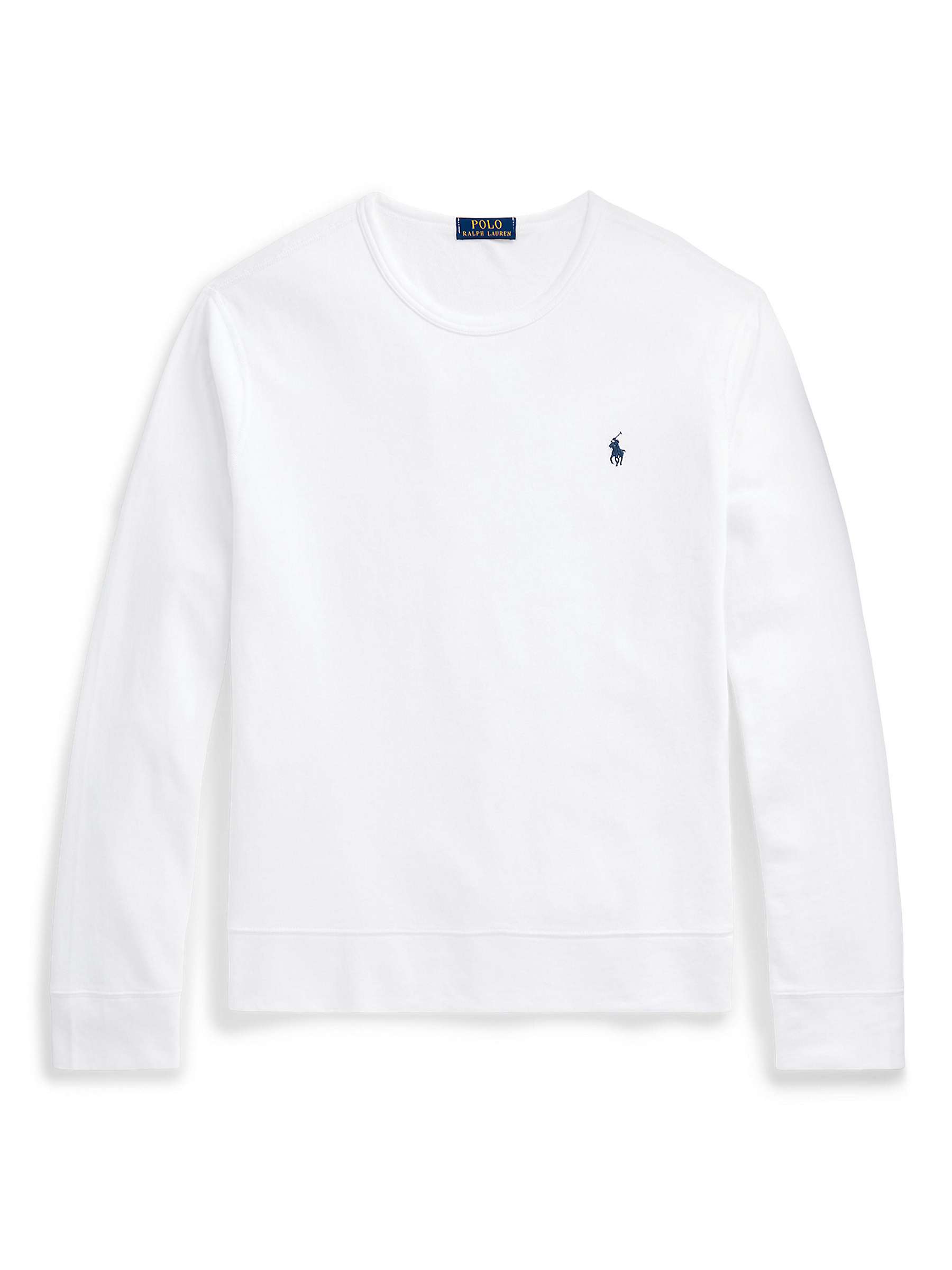 Buy Ralph Lauren Cotton Terry Long Sleeve Top, White Online at johnlewis.com