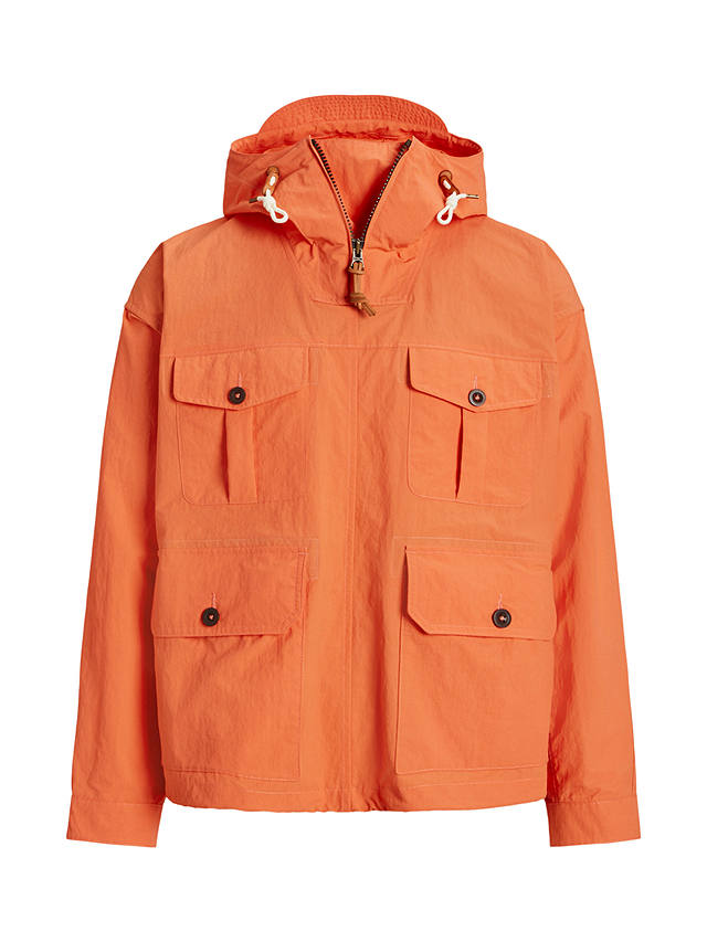 Polo Ralph Lauren Caldwell Half Zip Hooded Jacket, Kona Orange