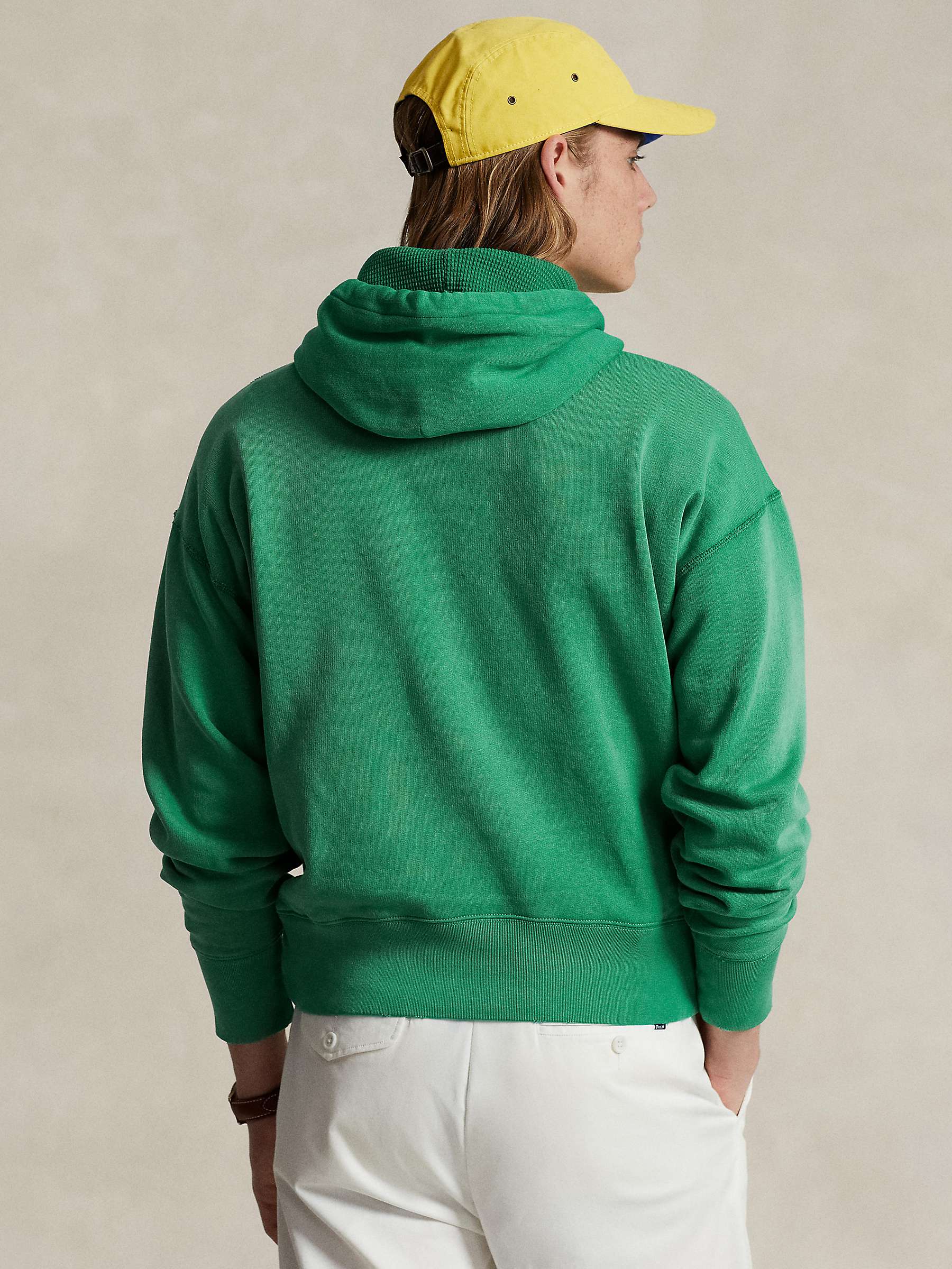 Buy Ralph Lauren Cotton Blend Fleece Hoodie, Green Online at johnlewis.com