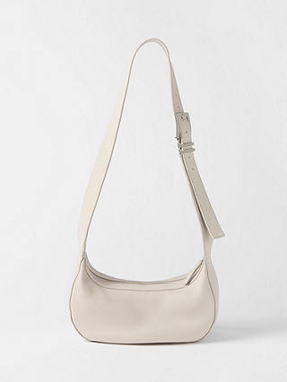 Mint Velvet Leather Cross Body Bag, Natural