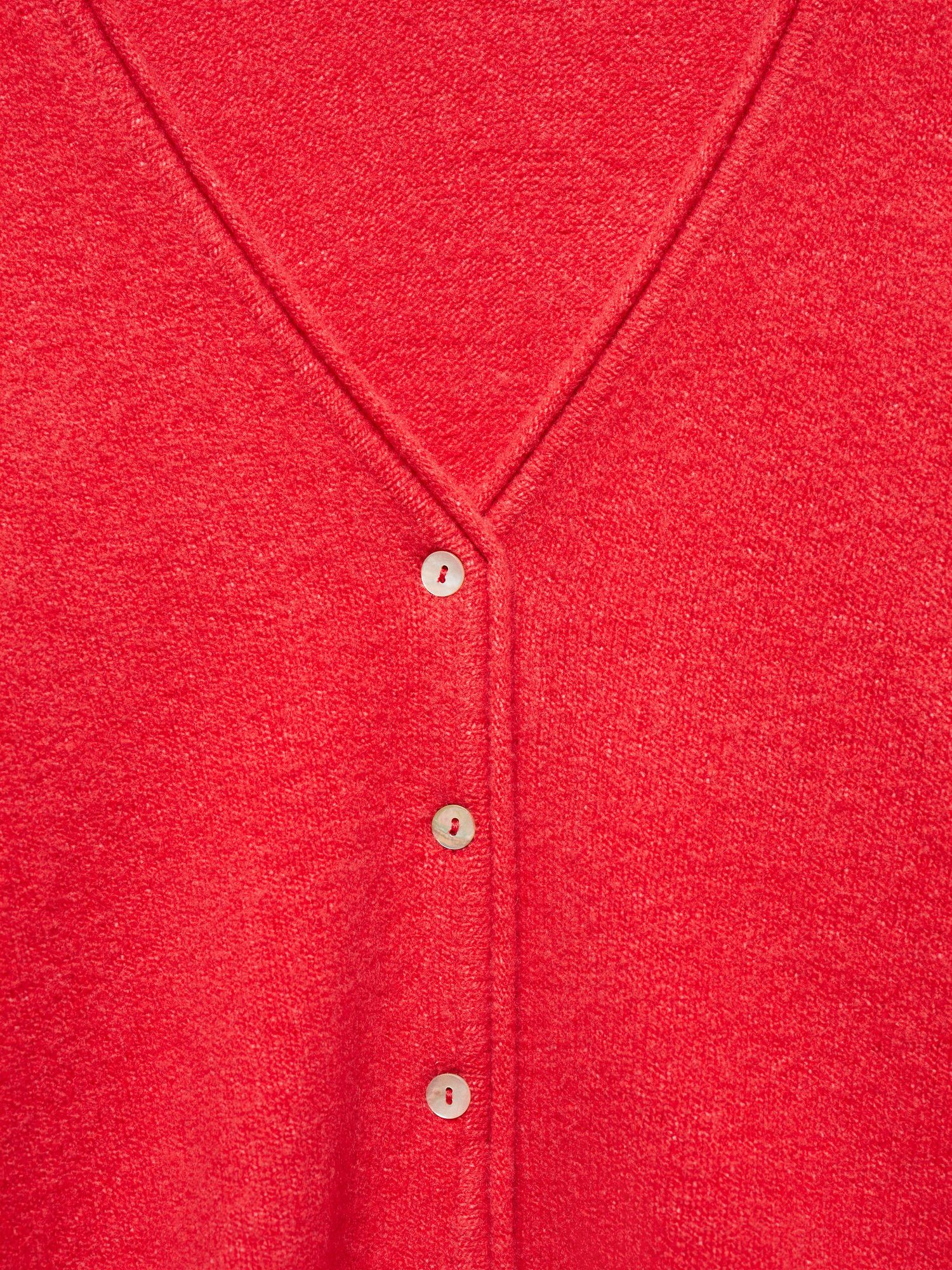 Mango Knit Button Cardigan, Bright Red, L