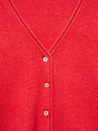 Mango Knit Button Cardigan, Bright Red