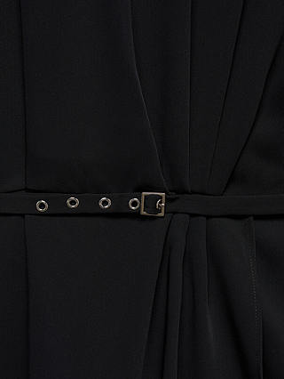 Mango Felicia Ruched Dress With Belt, Black