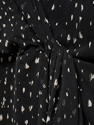 Mango Normandi Print Wrap Dress, Black