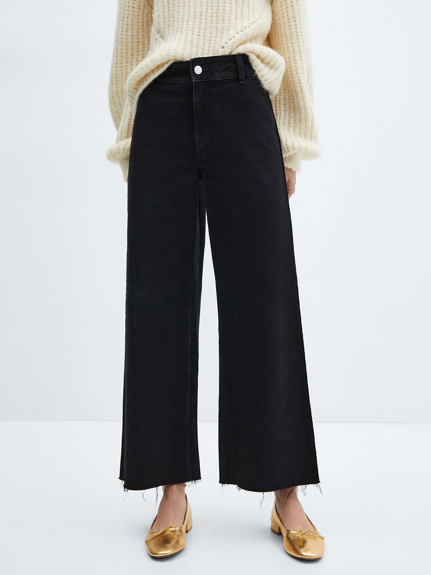 Buy Mango Catherin Jeans Culotte High Waist Online at johnlewis.com