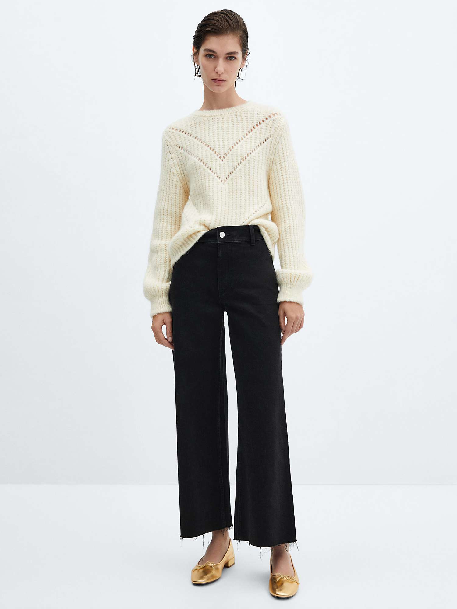 Buy Mango Catherin Jeans Culotte High Waist Online at johnlewis.com