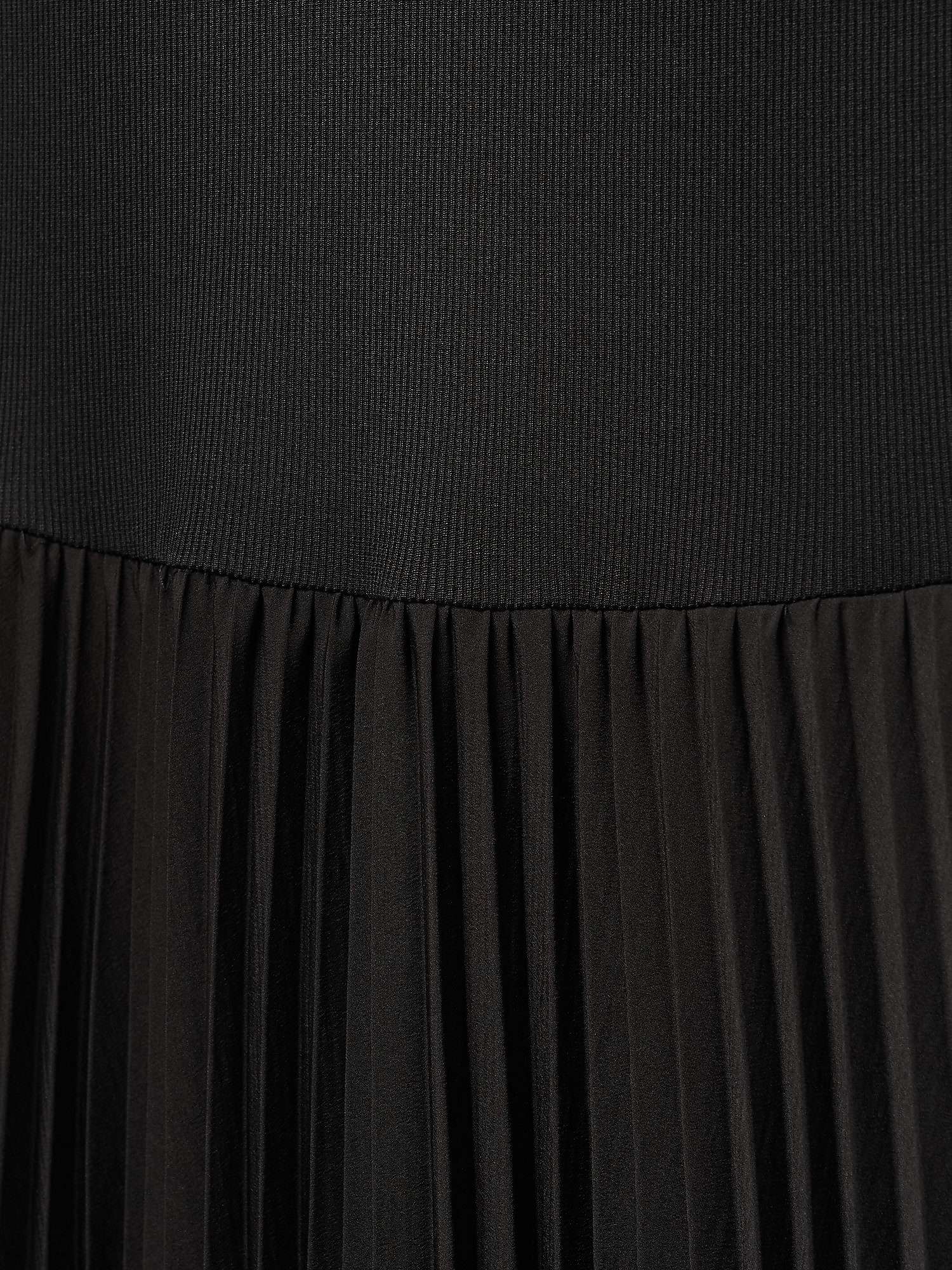 Buy Mango Calderaa Asymmetrical Pleated Dress, Black Online at johnlewis.com
