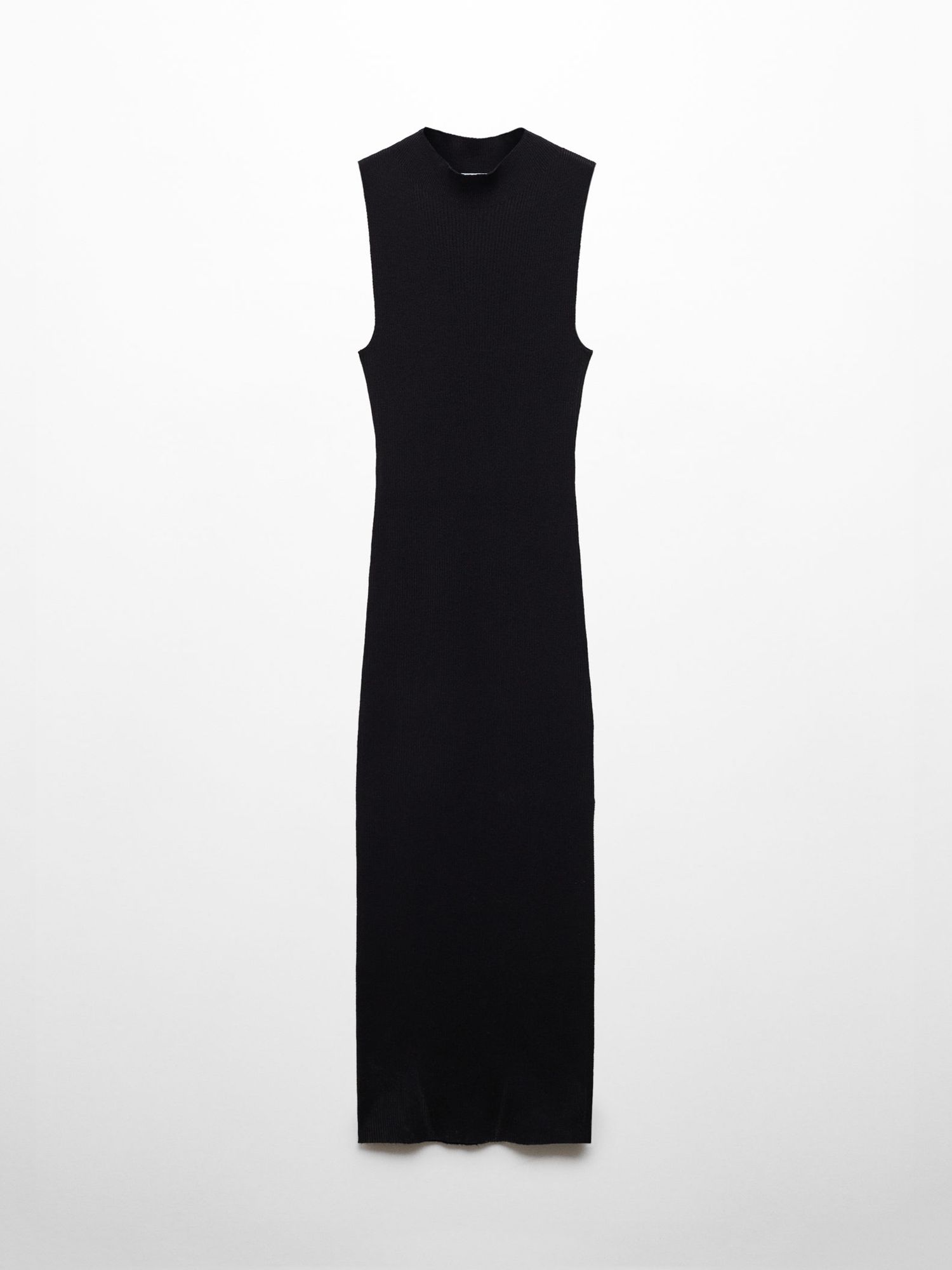 Buy Mango Perez Ribbed Knit Dress, Black Online at johnlewis.com