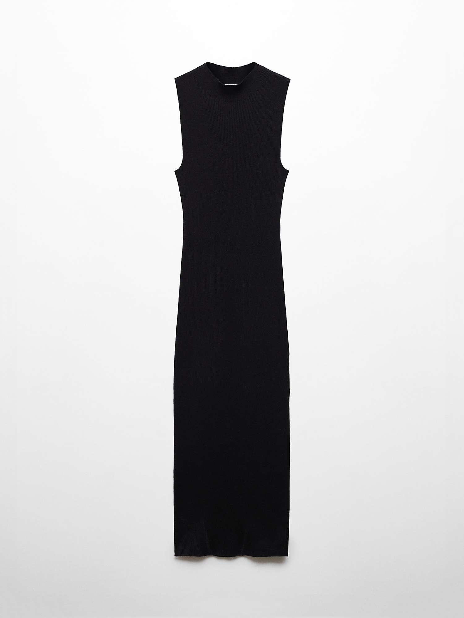 Buy Mango Perez Ribbed Knit Dress, Black Online at johnlewis.com