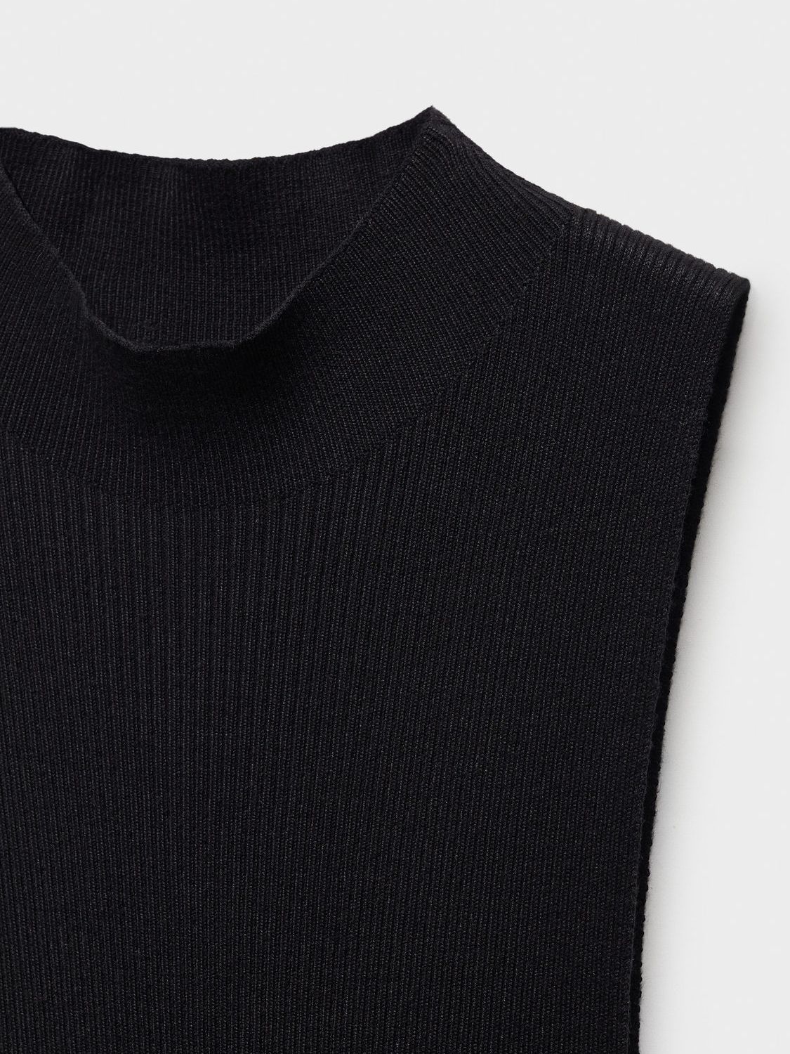 Buy Mango Perez Ribbed Knit Dress, Black Online at johnlewis.com