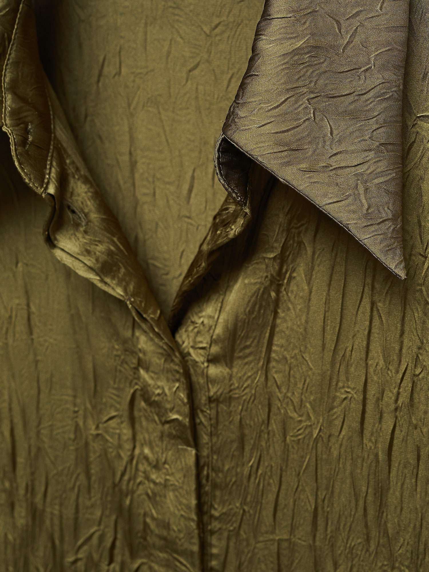 Buy Mango Arru Satin Textured Shirt, Green Online at johnlewis.com