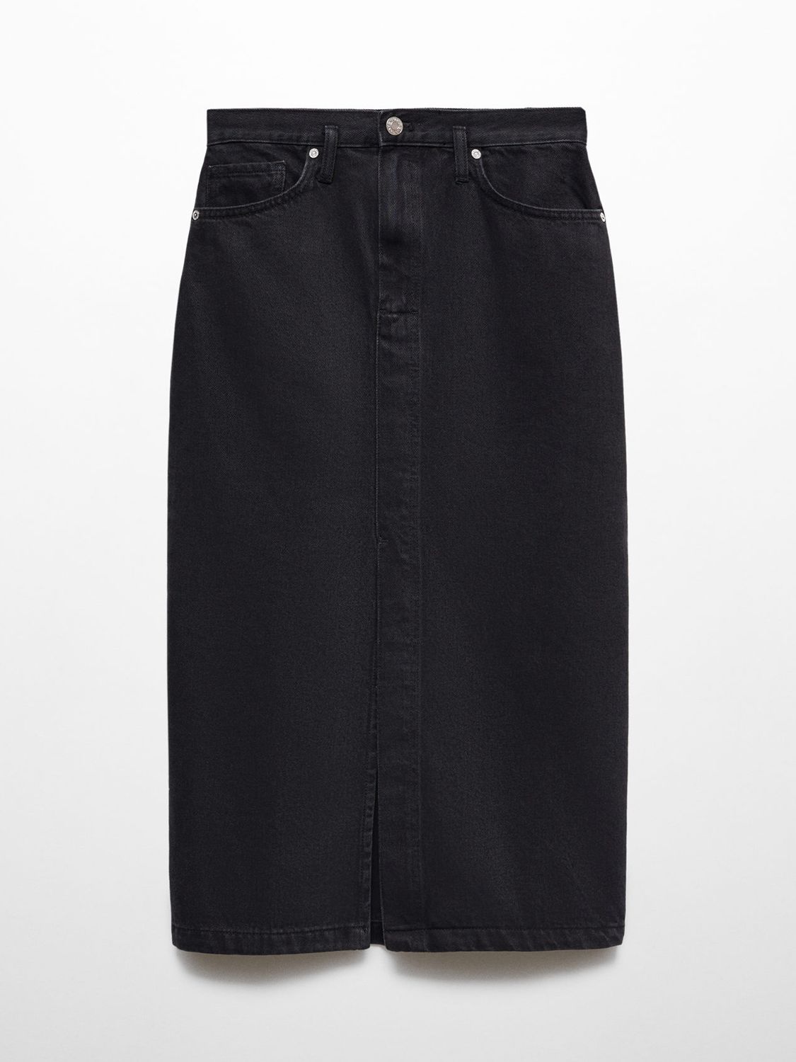 Buy Mango Soleil Pencil Denim Skirt, Open Grey Online at johnlewis.com