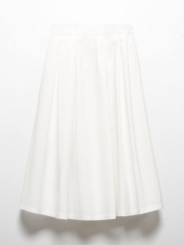 Mango Irena Cotton Midi Skirt, White