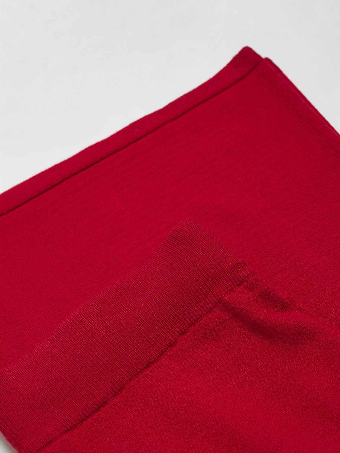 Mango Vieira Knitted Wide Leg Trousers, Red at John Lewis & Partners